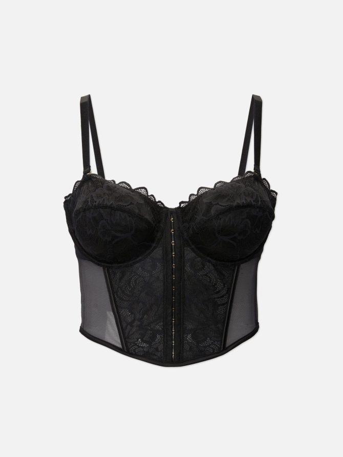 Mesh and Lace Cupped Corset