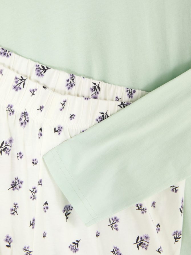 Cotton Long Sleeve Pajamas - Image 2