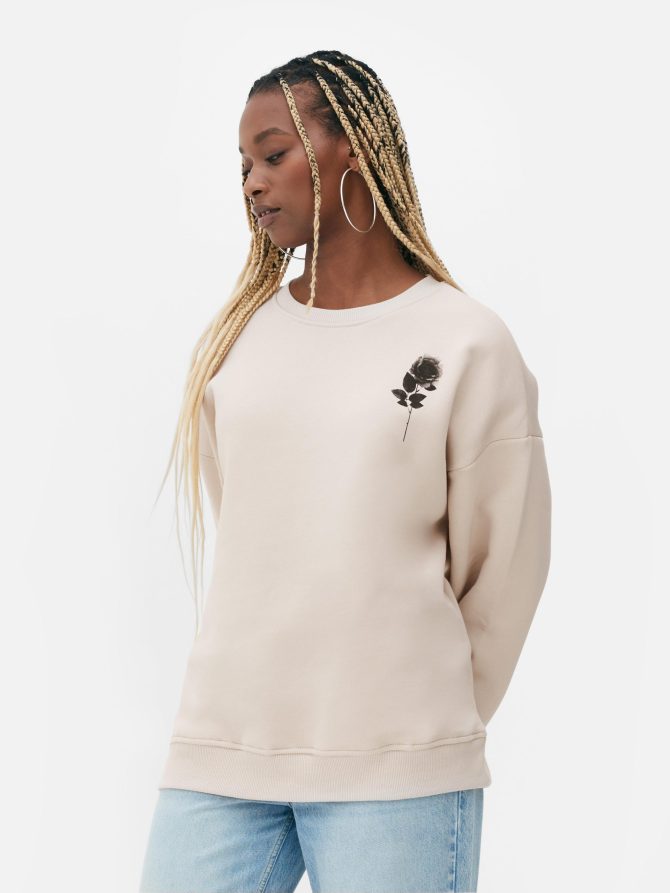 Rose Print Sweatshirt - Image 2