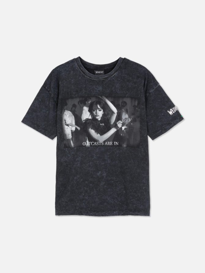 Wednesday Addams Acid Wash T-Shirt - Image 3