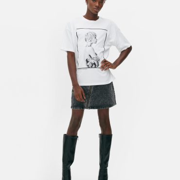 Rita Ora Oversized Print T-Shirt