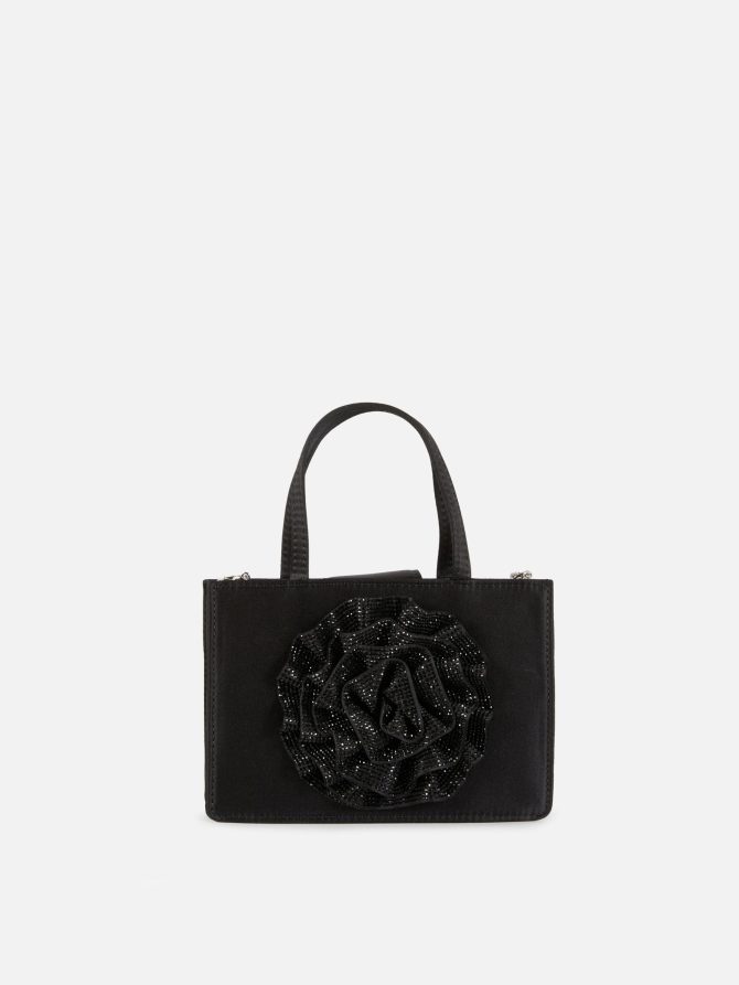 Rita Ora Satin Flower Mini Tote