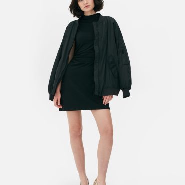 High Neck Jersey Mini Dress