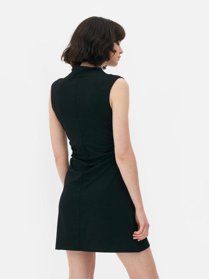High Neck Jersey Mini Dress - Image 4