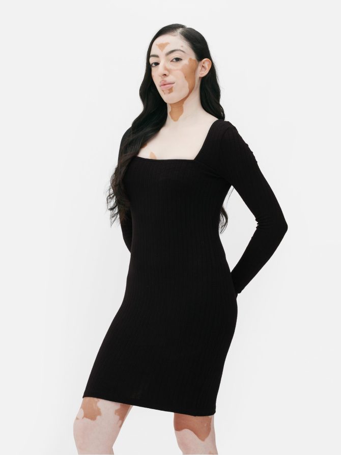 Ribbed Bodycon Mini Dress - Image 2