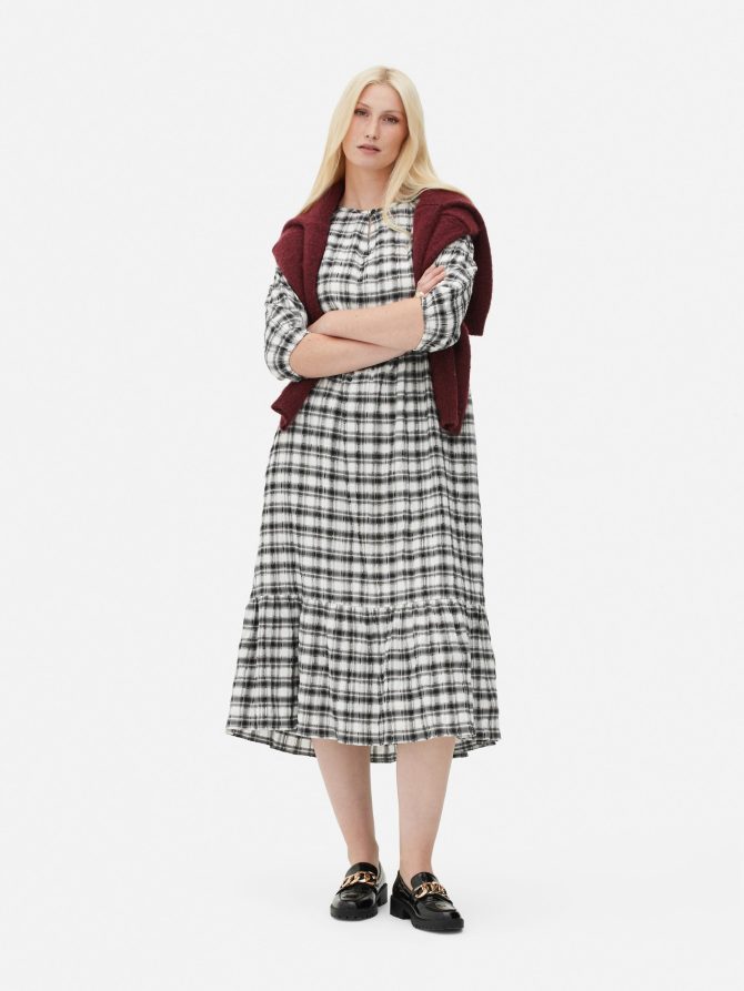 Check Midi Dress
