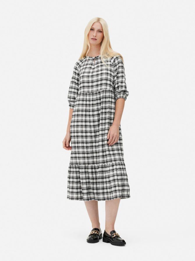 Check Midi Dress - Image 2