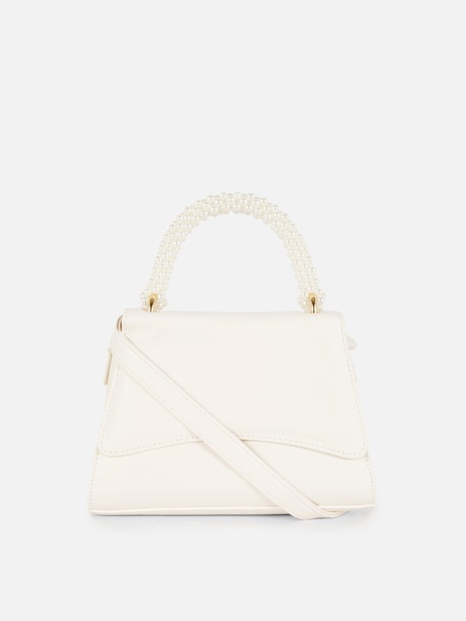 Beaded Handle Crossbody Bag