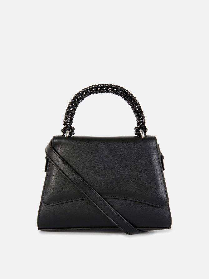 Beaded Handle Crossbody Bag