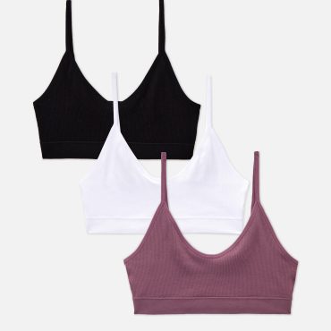 3-Pack Seamfree Cropped Cami Bralettes