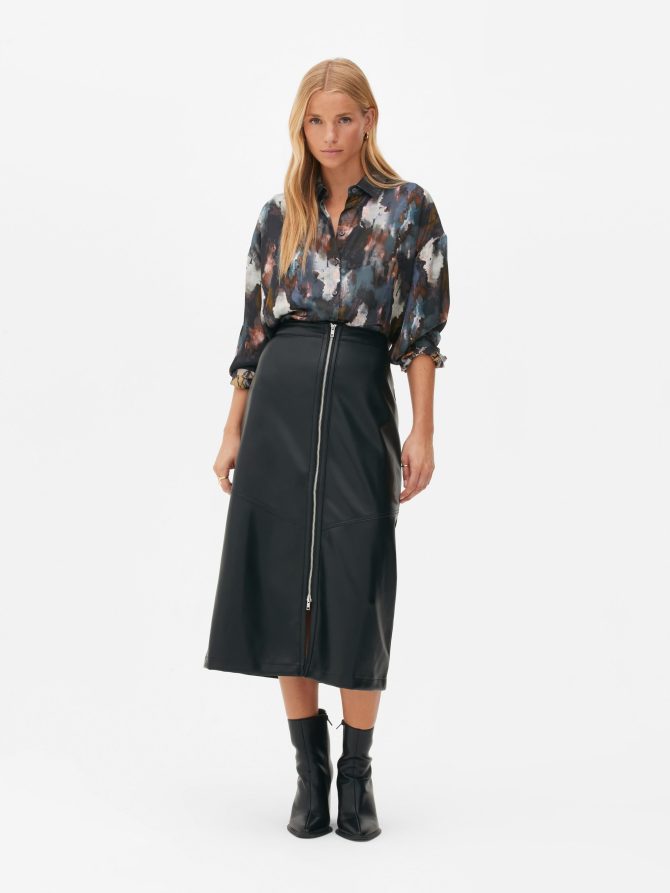 The Edit Abstract Print Blouse