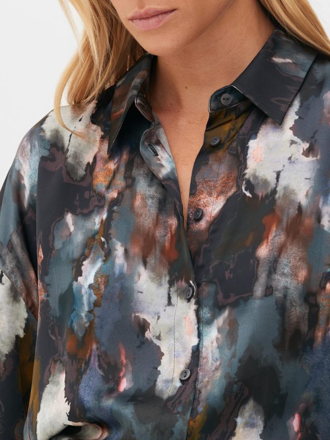 The Edit Abstract Print Blouse - Image 3