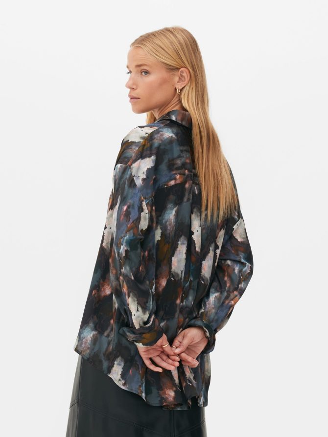 The Edit Abstract Print Blouse - Image 4