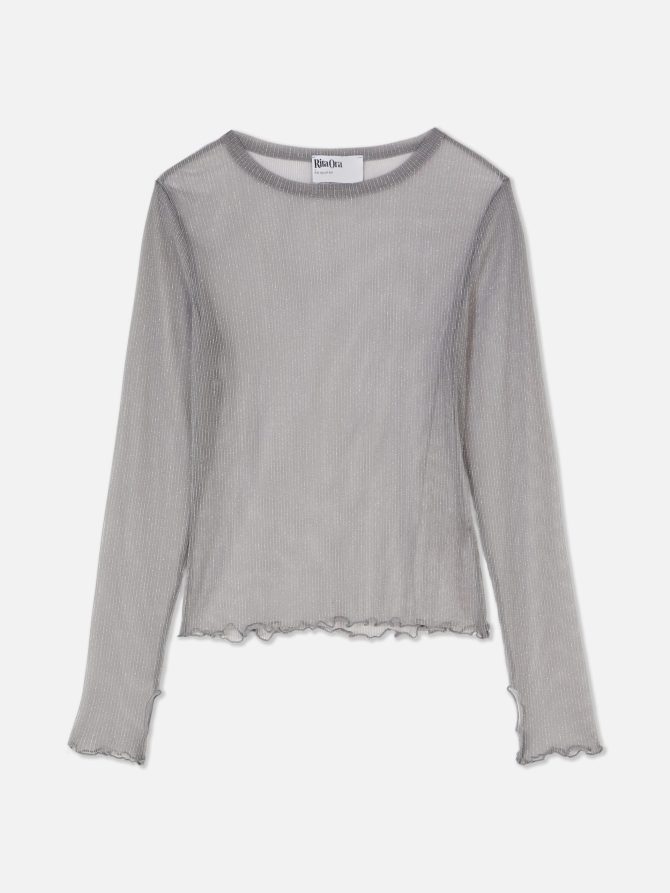 Rita Ora Long Sleeve Mesh Top - Image 5