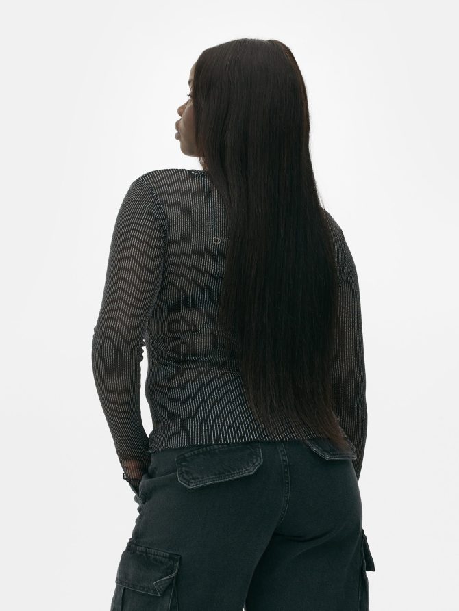 Rita Ora Long Sleeve Mesh Top - Image 4