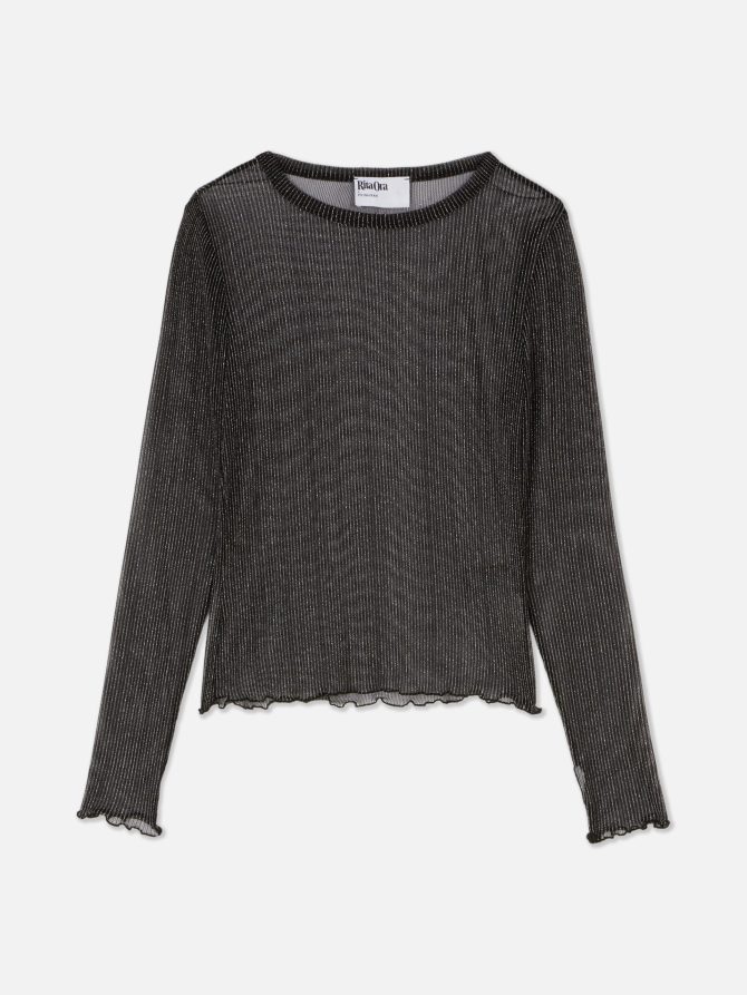 Rita Ora Long Sleeve Mesh Top - Image 5