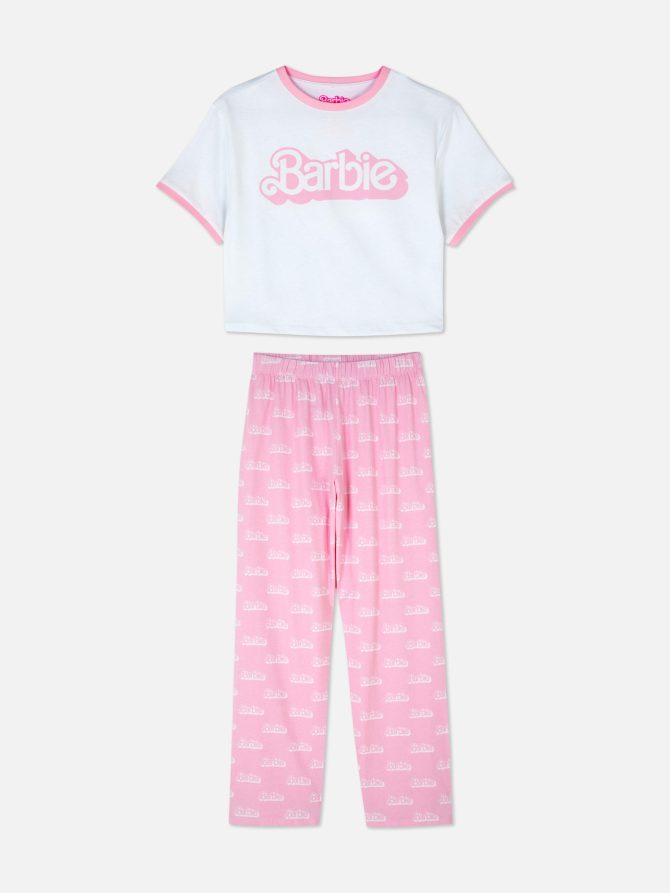 Women's Barbie Tipped Pajama Set