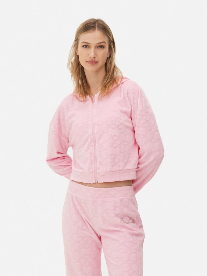 Women's Barbie The Movie Velour Zip Hoodie - Image 2