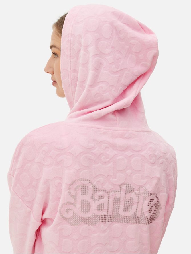Women's Barbie The Movie Velour Zip Hoodie - Image 3