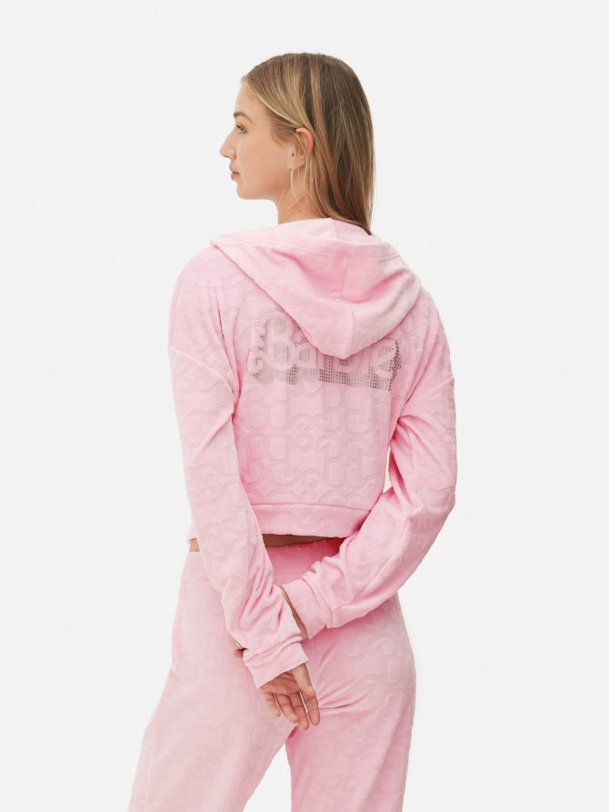 Women's Barbie The Movie Velour Zip Hoodie - Image 4