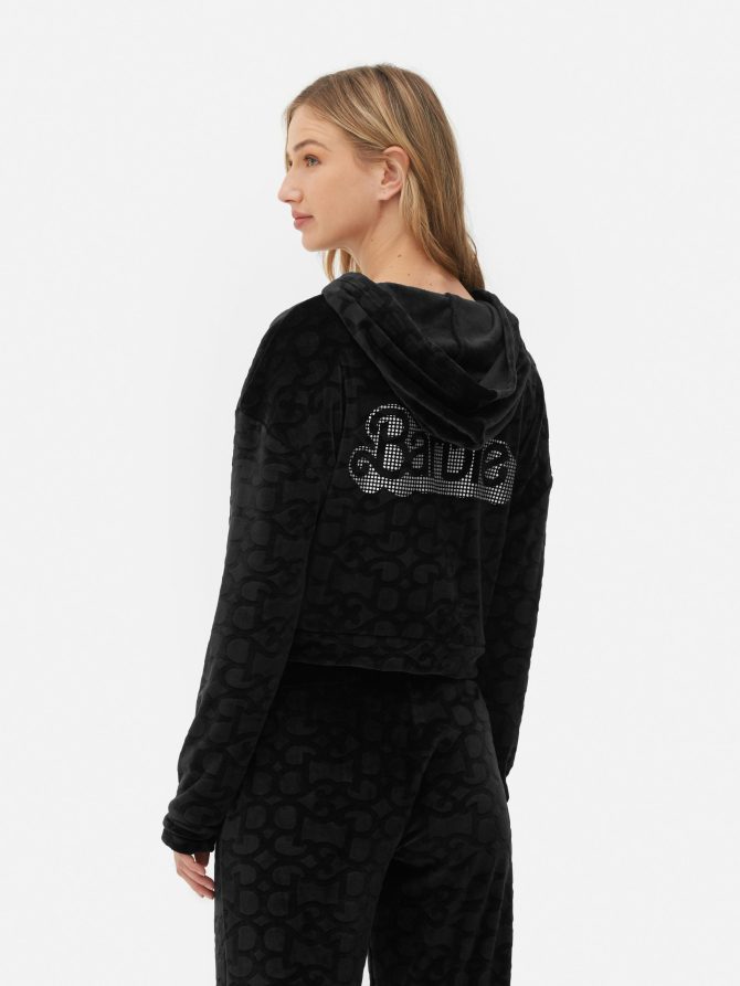 Women's Barbie The Movie Velour Zip Hoodie - Image 4