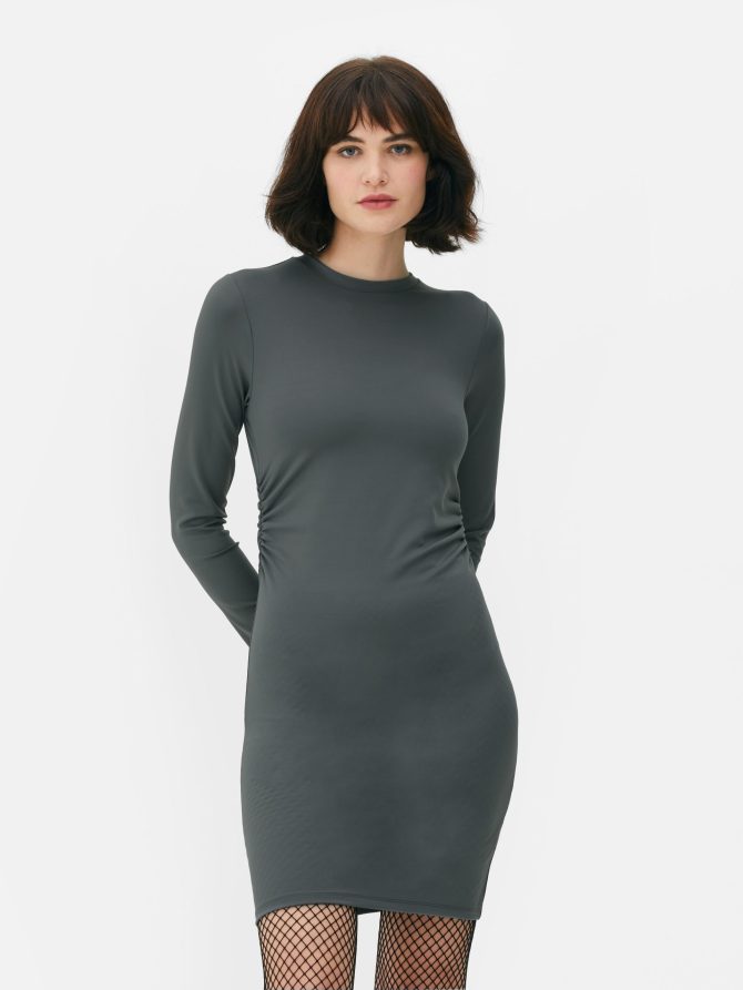 Ruched Side Mini Dress - Image 2