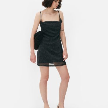 Mesh Sparkle Mini Dress