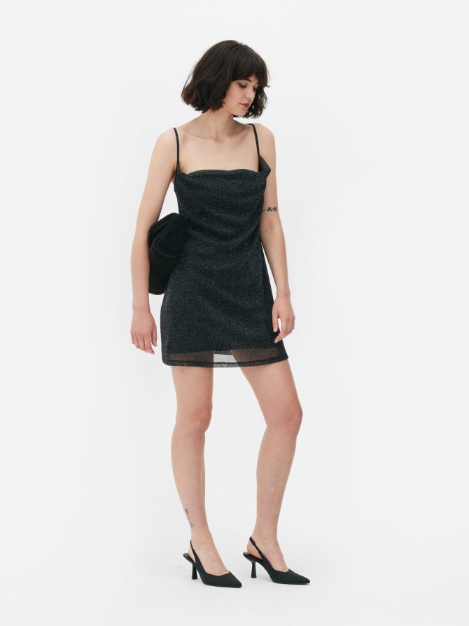 Mesh Sparkle Mini Dress