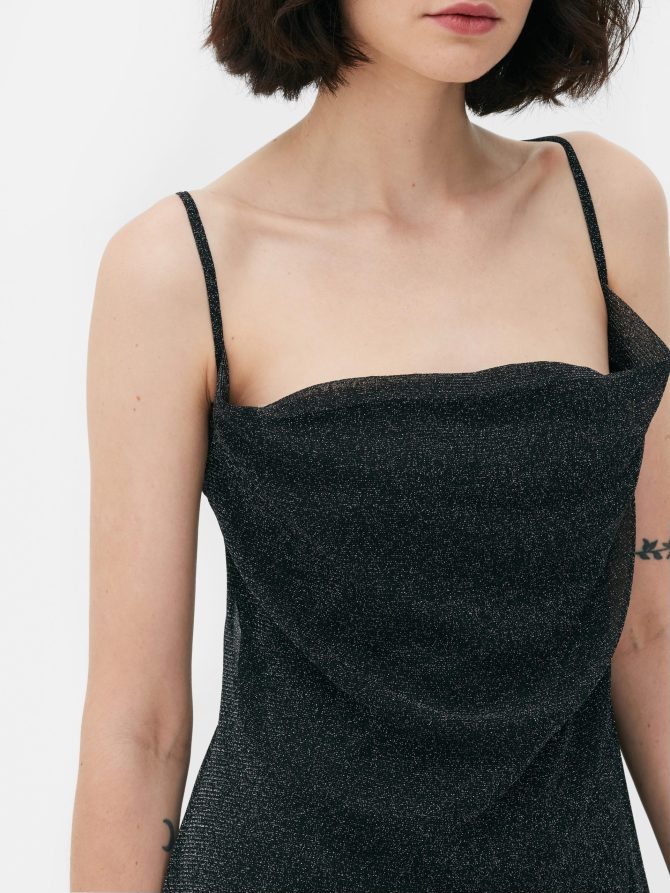 Mesh Sparkle Mini Dress - Image 3