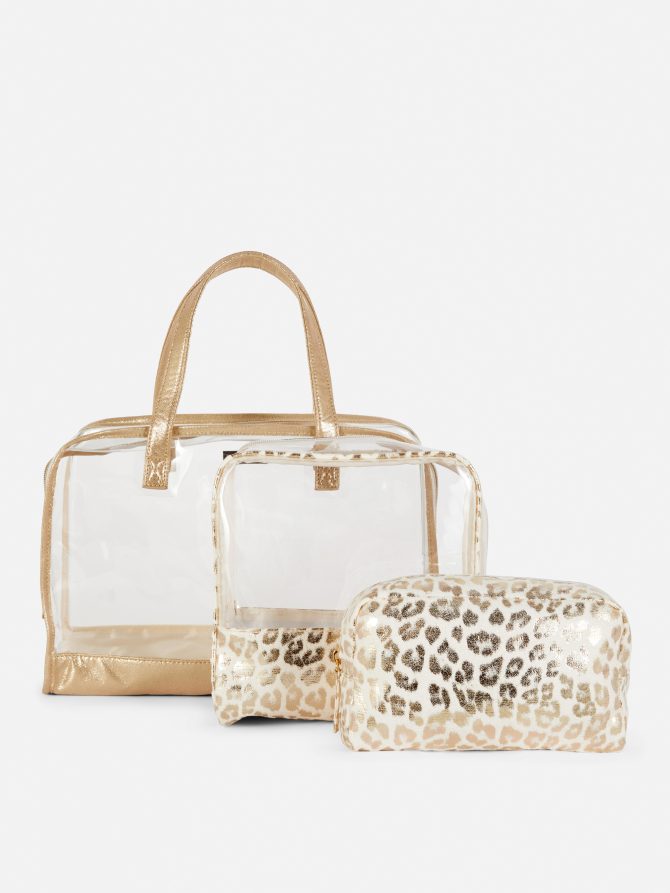 Leopard Print 3-in-1 Makeup Bag