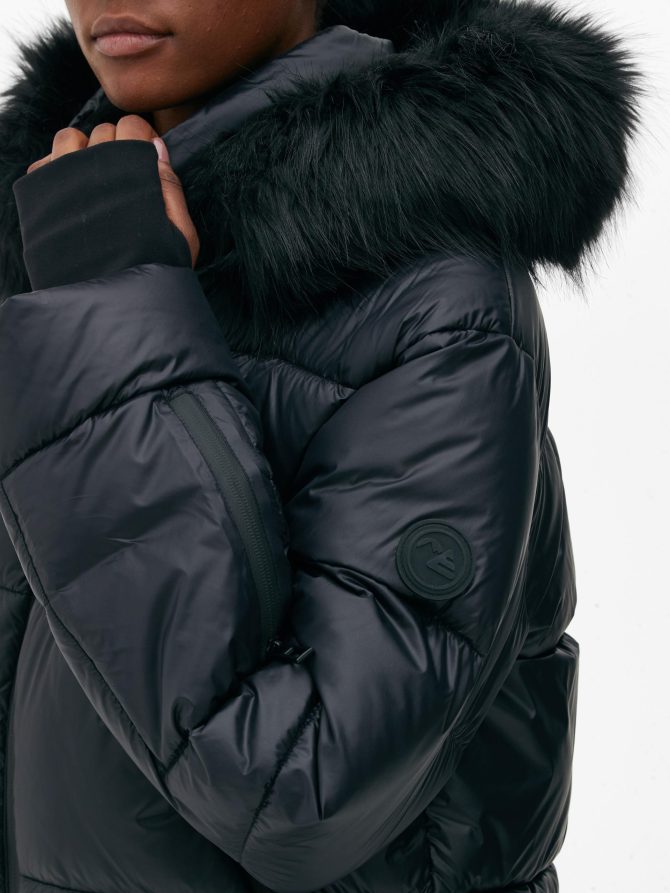 Faux Fur Hood Puffer Jacket - Image 4