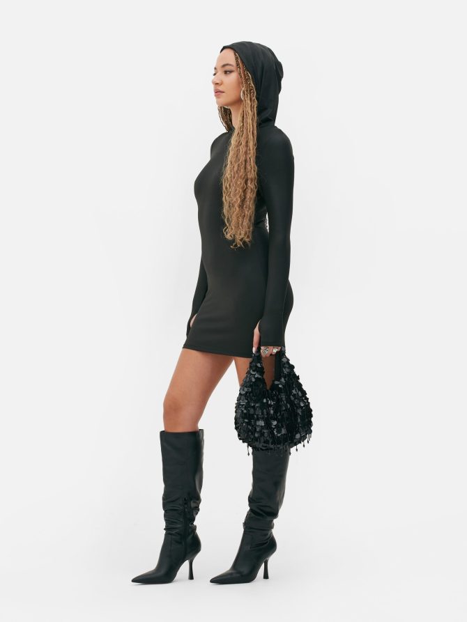 Rita Ora Hooded Mini Dress