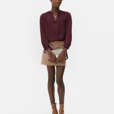 V-Neck Satin Blouse