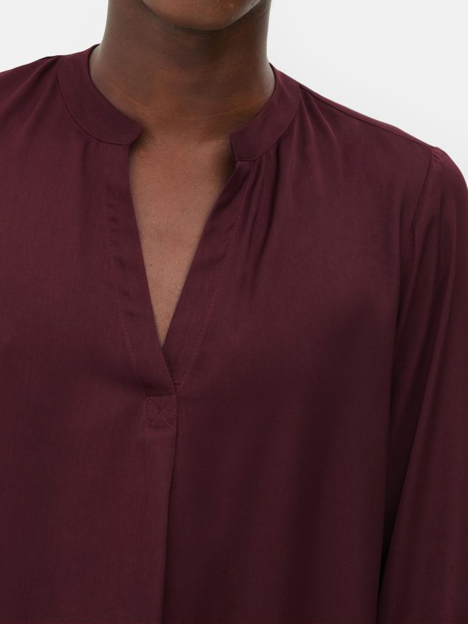 V-Neck Satin Blouse - Image 3