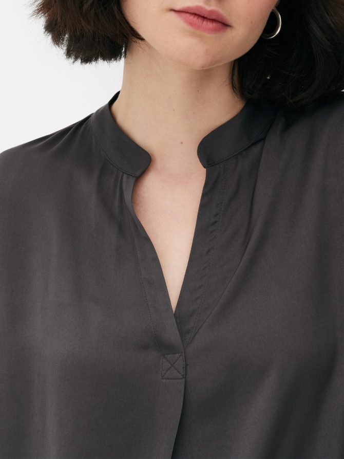 V-Neck Satin Blouse - Image 3
