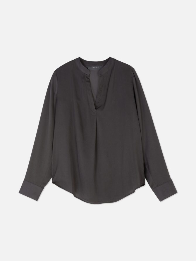 V-Neck Satin Blouse - Image 5