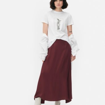 Satin Midi Skirt
