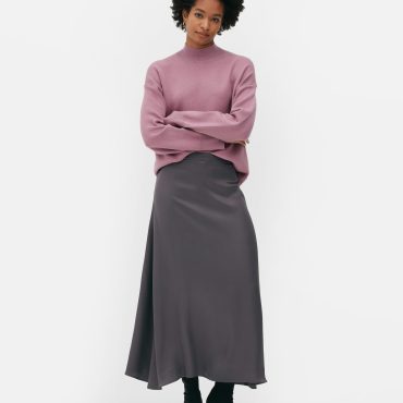Satin Midi Skirt