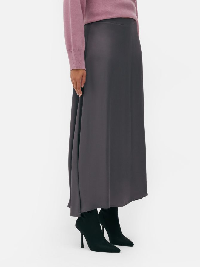 Satin Midi Skirt - Image 2