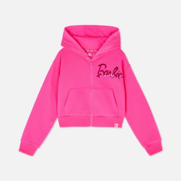 Kids' Barbie Sequin Zip Hoodie