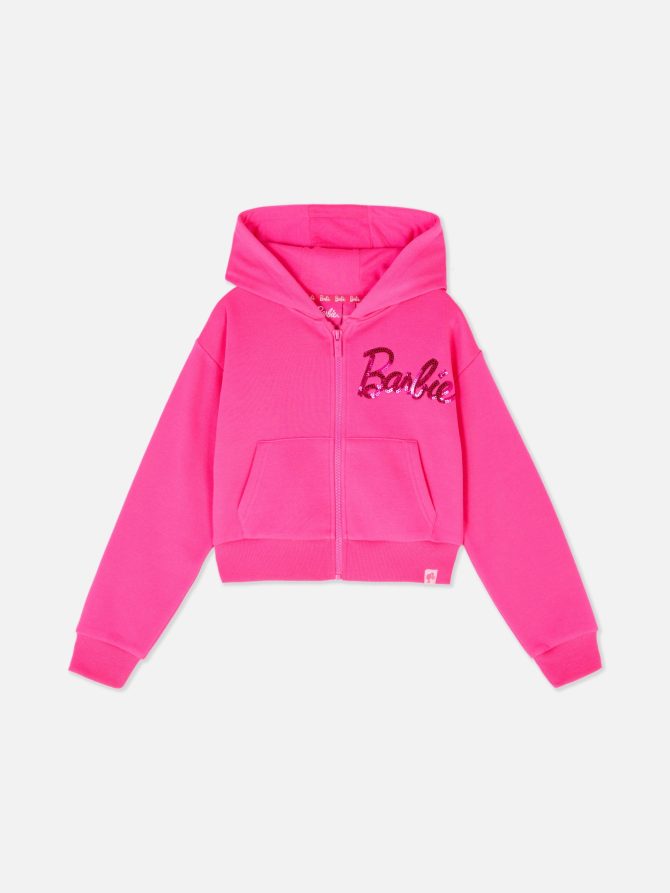 Kids' Barbie Sequin Zip Hoodie