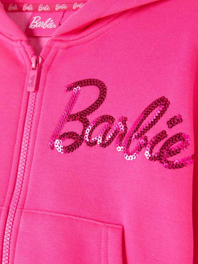 Kids' Barbie Sequin Zip Hoodie - Image 3