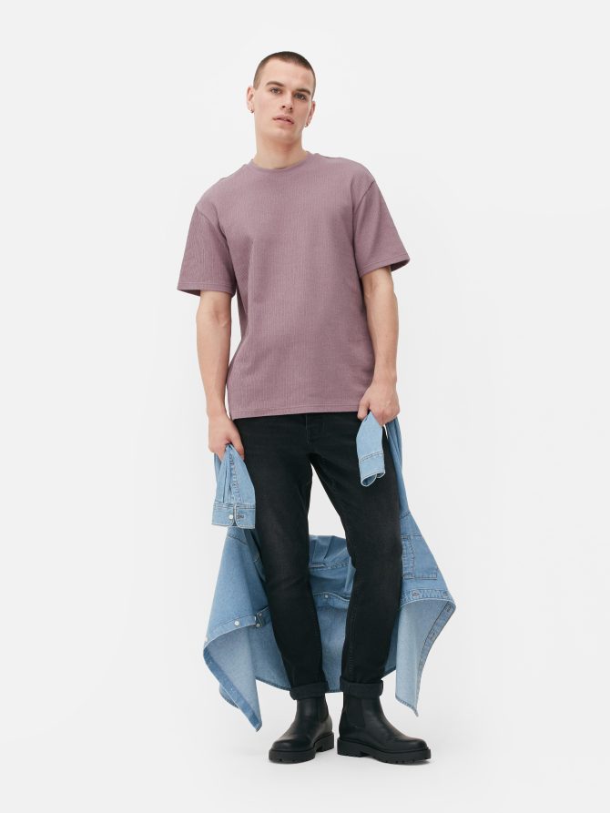 Textured Short Sleeve T-Shirt