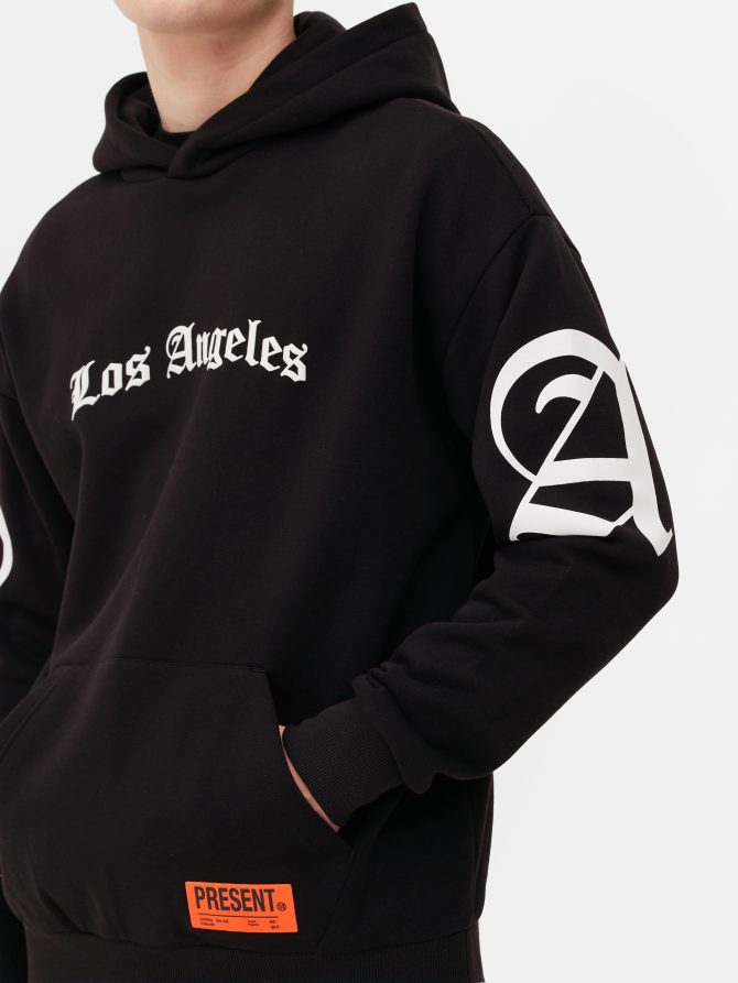 Gothic Los Angeles Print Hoodie - Image 3