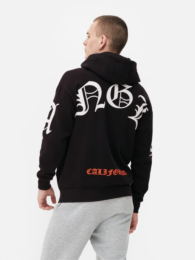 Gothic Los Angeles Print Hoodie - Image 4