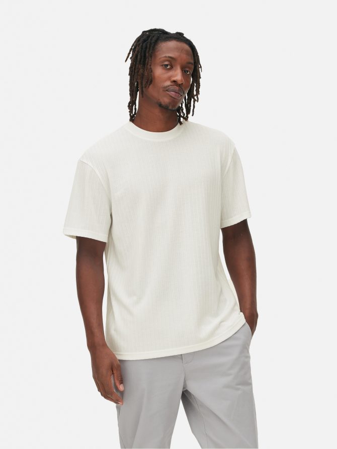 Ribbed Relaxed Fit T-Shirt - Image 2