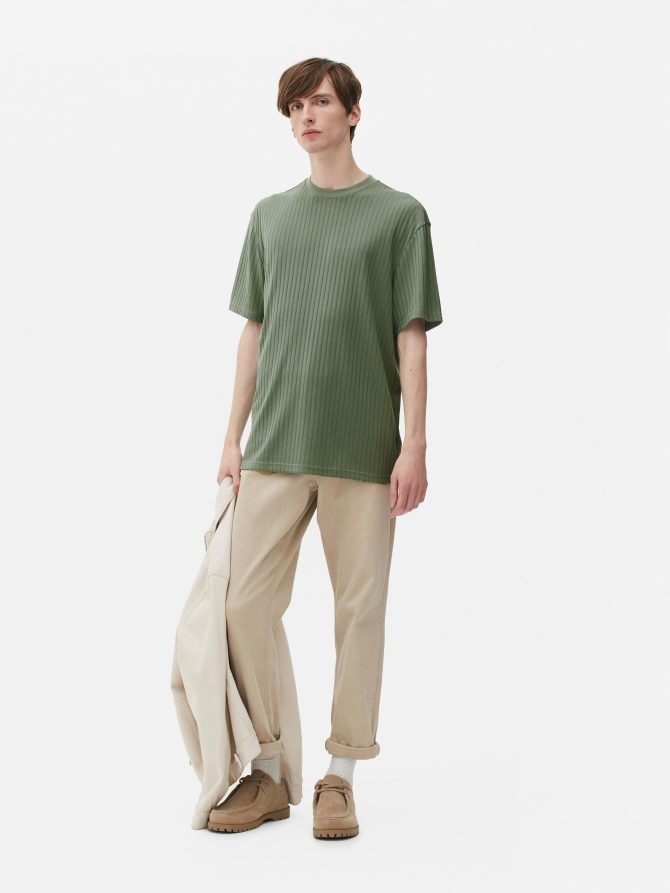 Ribbed Relaxed Fit T-Shirt