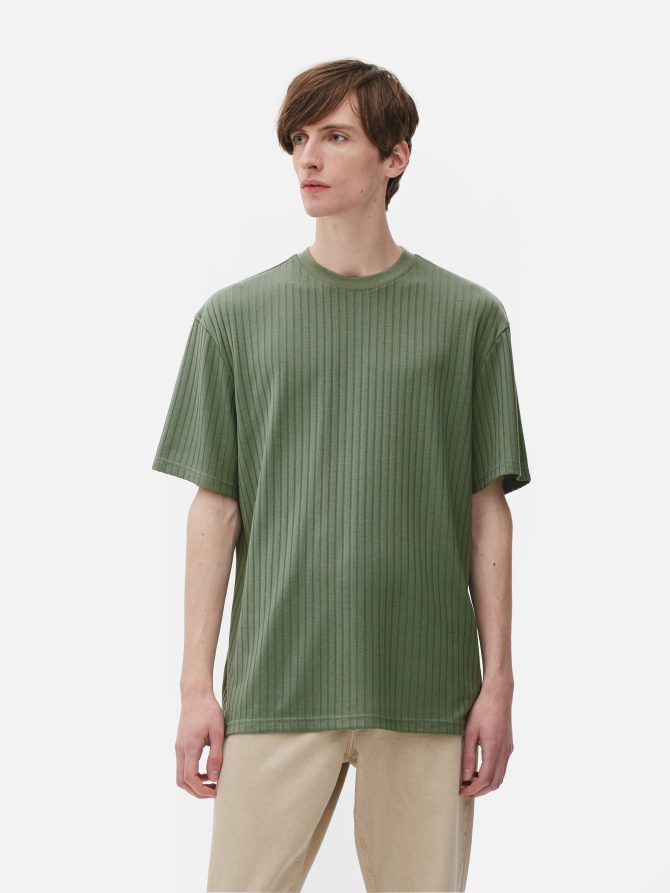 Ribbed Relaxed Fit T-Shirt - Image 2