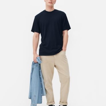 Ribbed Relaxed Fit T-Shirt
