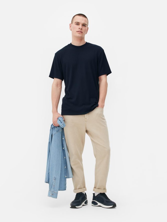 Ribbed Relaxed Fit T-Shirt